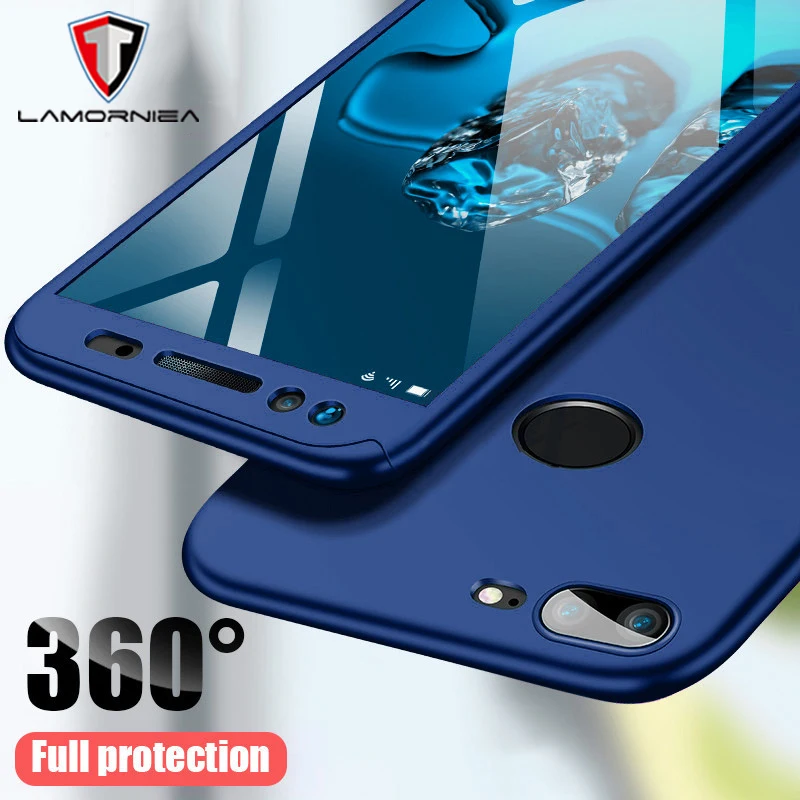 

360 Full Protective Case For Huawei Y5 Y6 Y7 Prime Pro 2017 Y9 GR5 2018 2019 Case For Huawei Cover Case With Free Tempered Glass