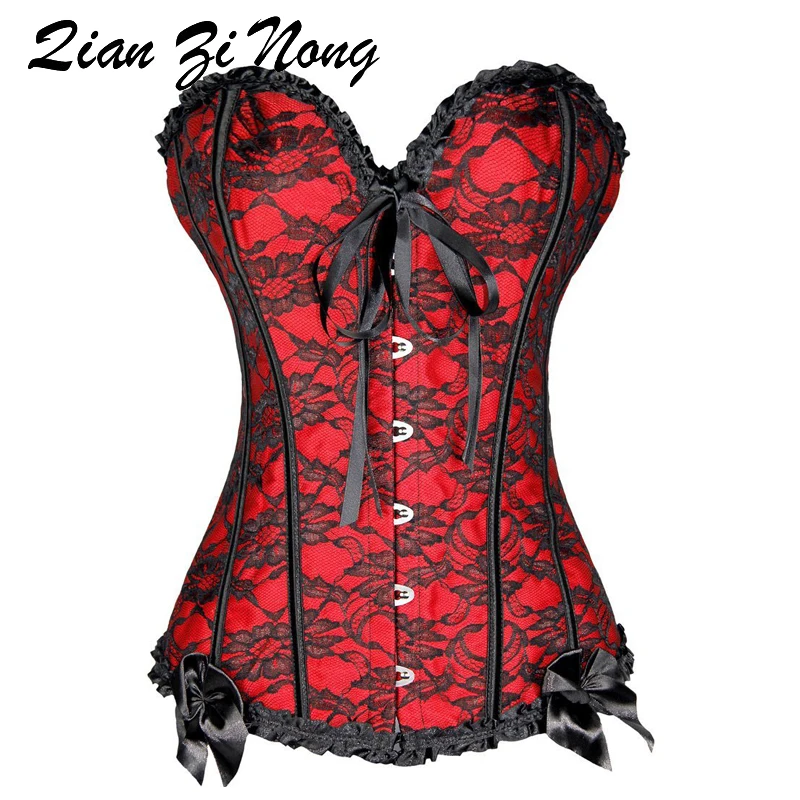 X sexy mujeres Steampunk ropa gotica mas tamano corses Encaje