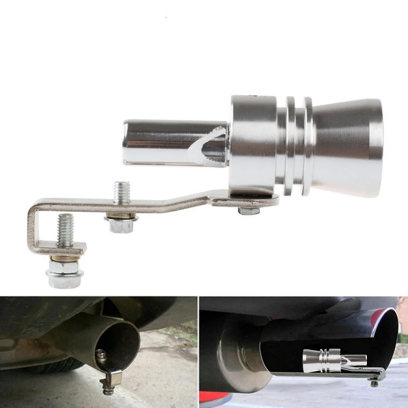 L TY Turbo Whistle Sound Motorbike Exhaust Muffler Auto Pipe Simulator Universal