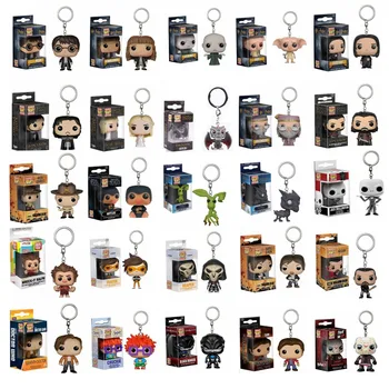 Pop Keychain Action Toy Figures Game Of thrones Harri Potter Fantastic Beasts Pocket Pop Keychains Model Doll Collectible Toys 