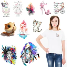 Iron on Transfer for Clothing Animal Stickers on Clothes DIY Badges Girl Patches T-shirts Appliques Wholesale Stranger Things
