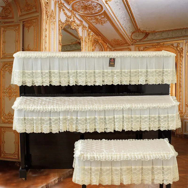 

High-quality lace european style lace fabric piano covers stool cover 1order=1set weight=0.9kg