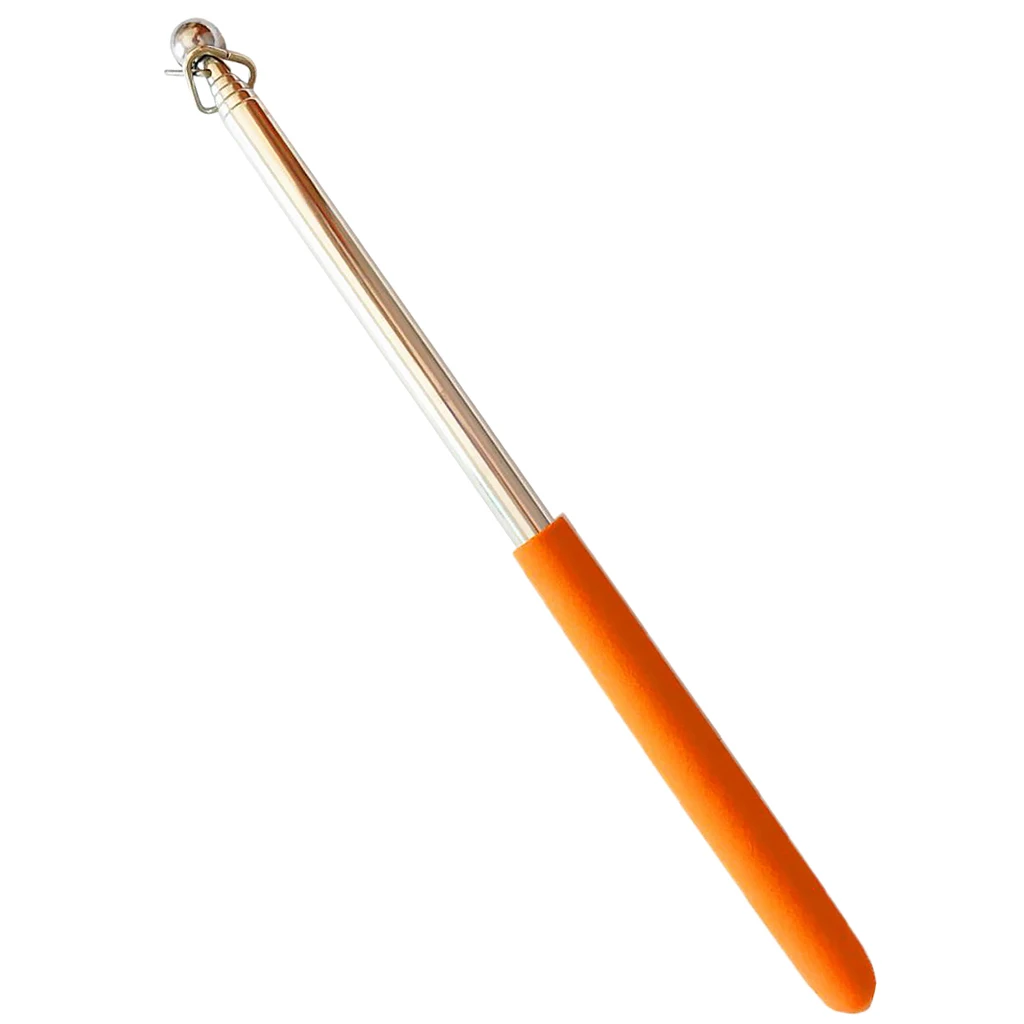 100cm Telescopic Stainless Steel Flagpole Extendable Banner Guide Pole Teachers Pointer Portable - 5 Colors