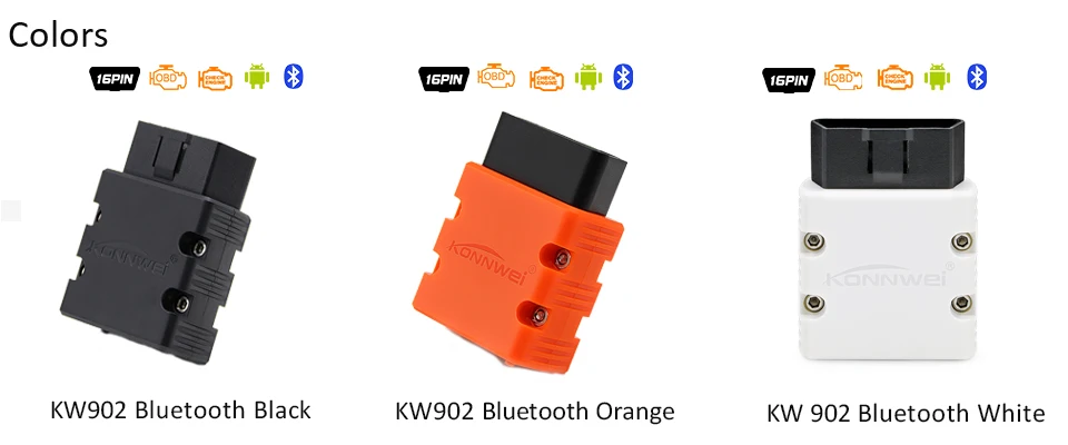 KONNWEI OBD2 сканер KW902 ELM327 V1.5 Bluetooth Автосканер PIC18f25k80 MINI ELM 327 OBDII KW902 считыватель кодов для Android телефона