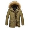 drop shipping Men Thick Warm Winter Jacket Men Long Parka Solid Casual Fur Hooded Men Winter Coat Father's Gift Overcoat LBZ15 ► Photo 2/6