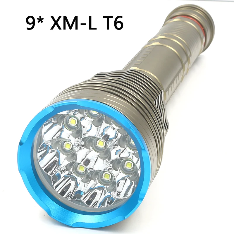 Litwod Z20DX9 оригинальный CREE XM-L T6 9 светодио дный 10000 люмен Дайвинг фонарик torch Light Водонепроницаемый Подводные 100 м на 26650 Батарея