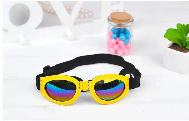 Защитные очки для собак, солнцезащитные очки с УФ защитой, складные собачьи очки для домашних животных, очки для средних и больших собак, водонепроницаемые очки для животных