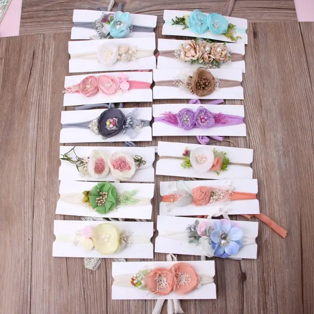 US $2.02 2019 Newborn Photography Props Baby Floral Hair Accessories Infant Shooting Headband Baby Boys Girl