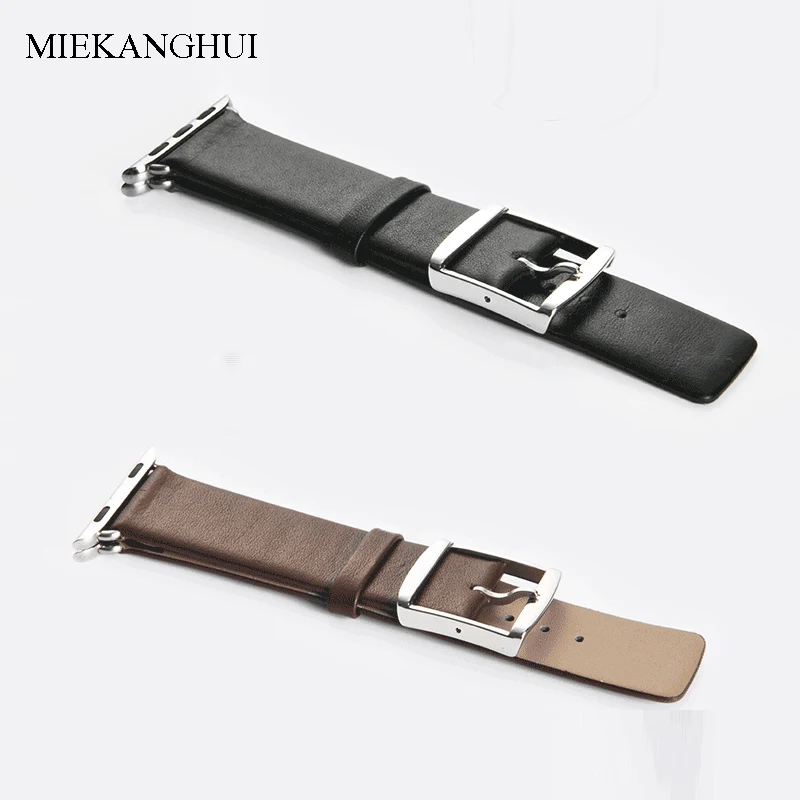 

MEIKANGHUI Genuine Leather Watchbands Fits-all of Apple Watch Series 38mm 42mm iwatch Strap Women &Men High Quality