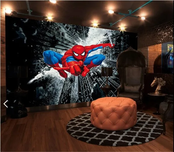 Пользовательские детские обои, Человек-паук, 3D мультфильм фрески для детской комнаты гостиной диван ktv фон водонепроницаемые обои