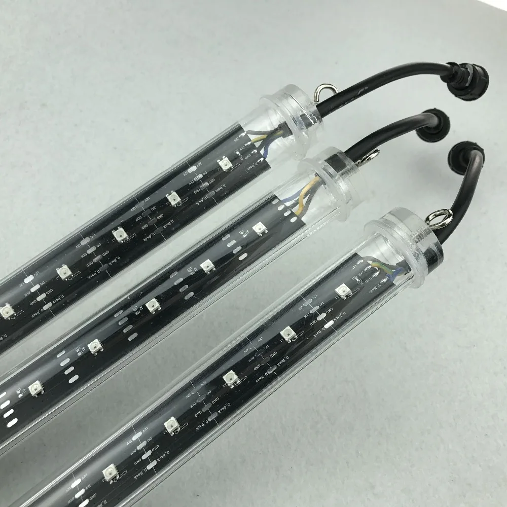 30 мм DC12V Адресуемая 0 5 м длинная 3D SK6812 RGB лампа трубка Метеор 32 шт. светодиодов/16