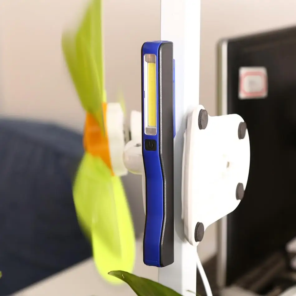 Портативный светодиодный ручной факел USB Перезаряжаемый магнитный зажим Рабочий