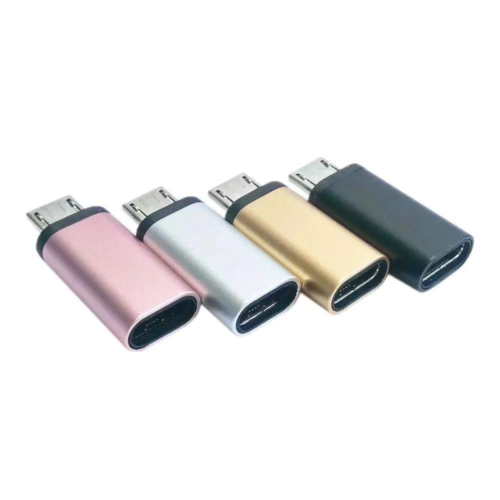 2017 Aluminum alloy shell usb type-c female to micro usb male adapter usb-c female to micro usb male charging charge phone