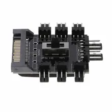 От 1 до 8 каналов концентратор 12 в Поддержка питания SATA сплиттер адаптер ПК Вентилятор с светодиодный