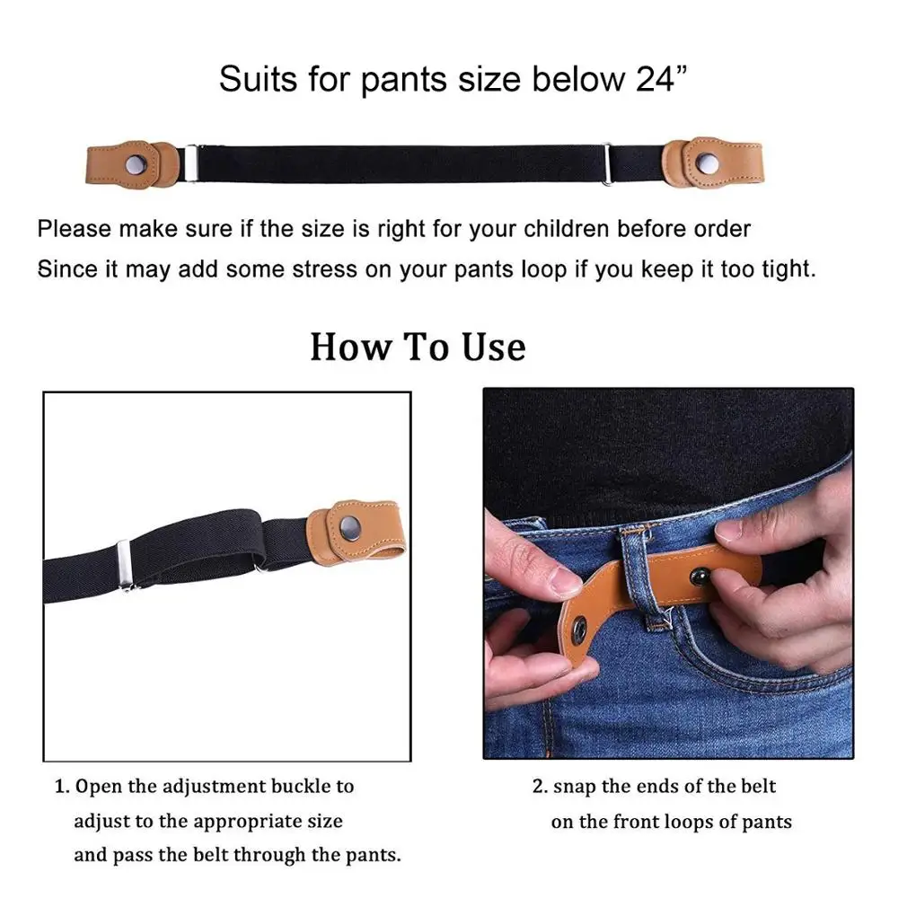 Nylon Belts 15 Styles Child Buckle-Free Elastic Belt No Buckle Stretch Belt For Kids Toddlers Adjustable Boys and Girls