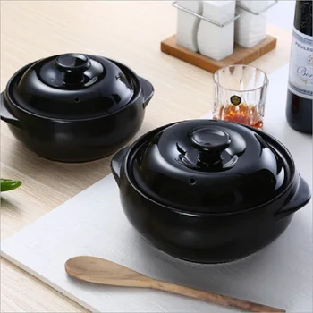 

Korean casserole heat-resistant two ear ceramic rice noodle special large casserole