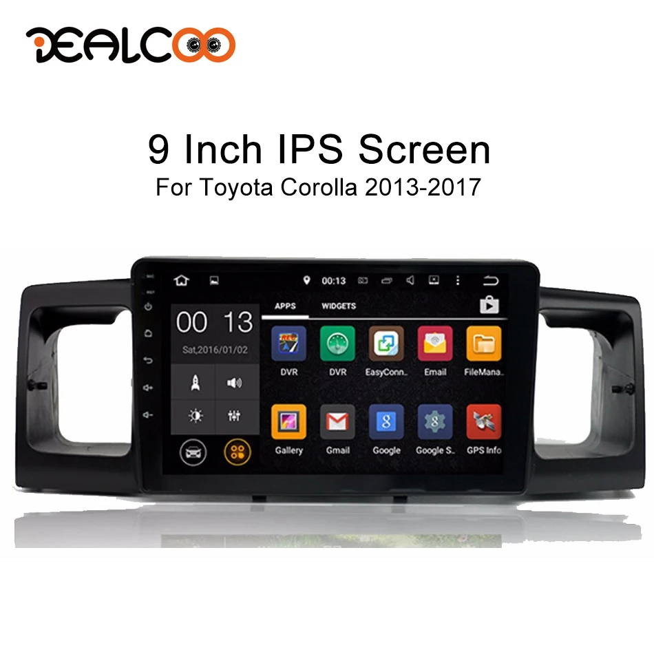 

Dealcoo 2 Din Car Radio GPS Android Autoradio 2 Din Android Car Radio 2din Android Central Multimedia for Toyota Corolla 2013-17