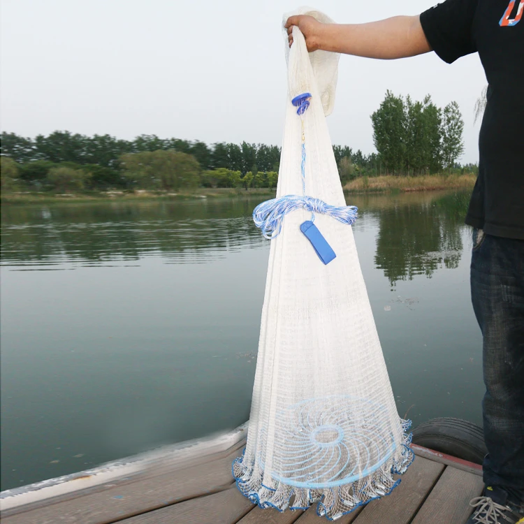 Handmade wire tire cord monofilament nets American throwing hand net