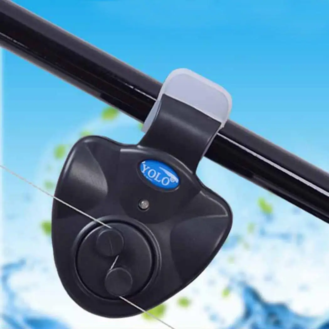 

New Electronic Sound LED Lights Indicator Fish Bite Alarms Fishing Bait Alarm Black