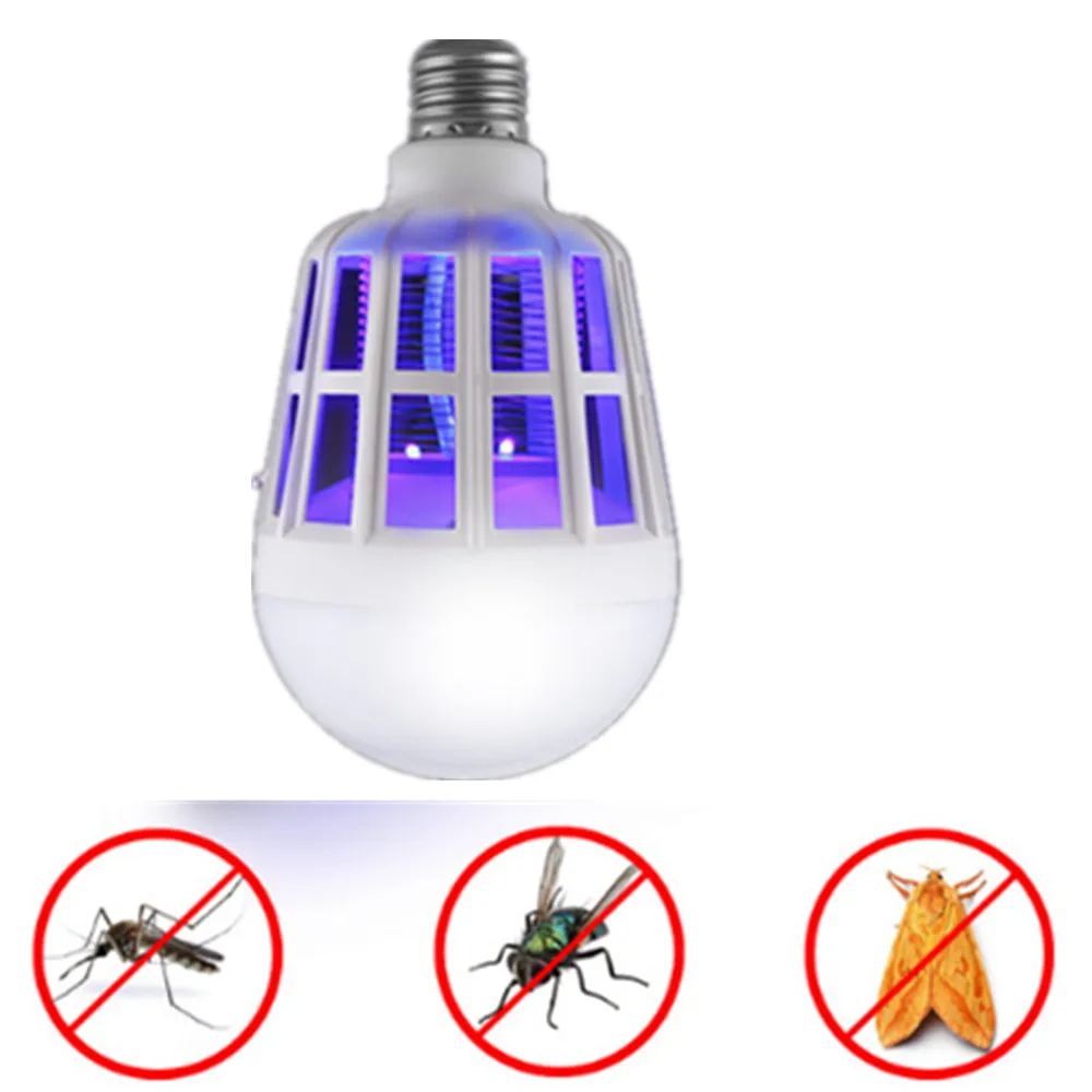 

2 In 1 15w Led Bulb Mosquito Killer Lamp 220-240v Electric Trap Mosquito Killer Light For Outdoor Camping Night Sleepping Lamps