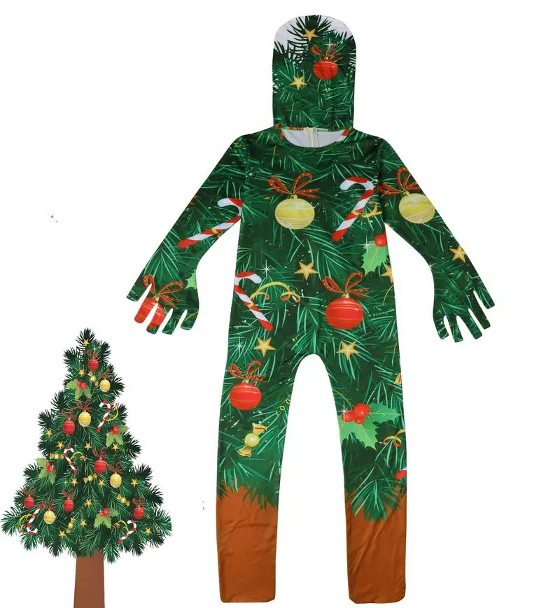 

New Halloween Children's Performance Costume Christmas Christmas Tree Siamese Clothes Party Style Suit