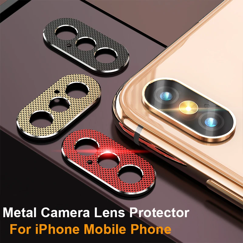Чехол для iPhone X XS Max XR 7 8 6 6S Plus чехол Алюминиевый металлический объектив камеры телефона защитное кольцо и бампер противоударный чехол s