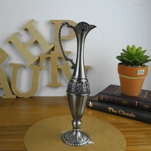 Европейские ретро металлические вазы для цветов, свадебный стол, Маленькая ваза для украшения дома, напольные вазы HP076