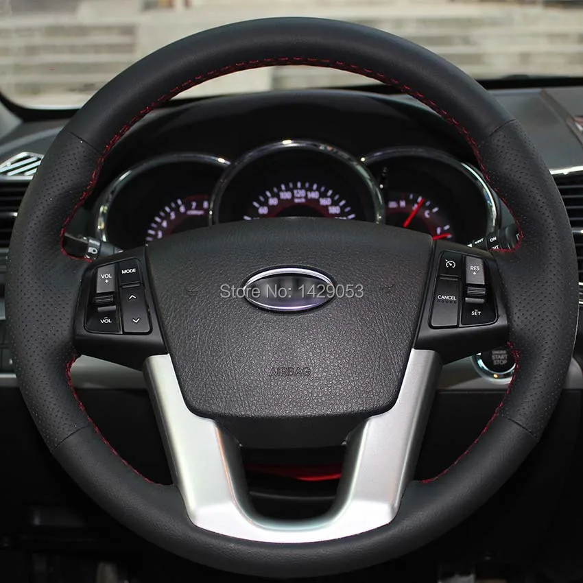 Чехол на руль для KIA Sorento 2013 чехлы сделай сам из натуральной кожи Прошитые
