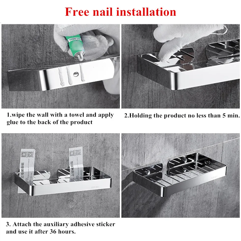 304 полка для ванной из нержавеющей стали, держатель для телефона, полка для ванной, Душ Caddy для душа, настенное крепление для туалета, настенная роспись