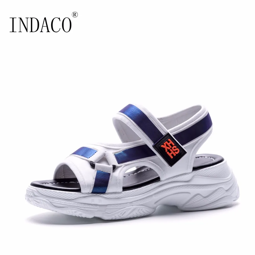 

Summer New Platform Leather Sandals Bigger Size 35-42 Sandalias Plataforma 2018