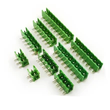 100pcs  KF2EDGK-5.08 Connector Terminas Curved Needle Seat 2P-16P Pitch 5.08MM Plug in Terminas