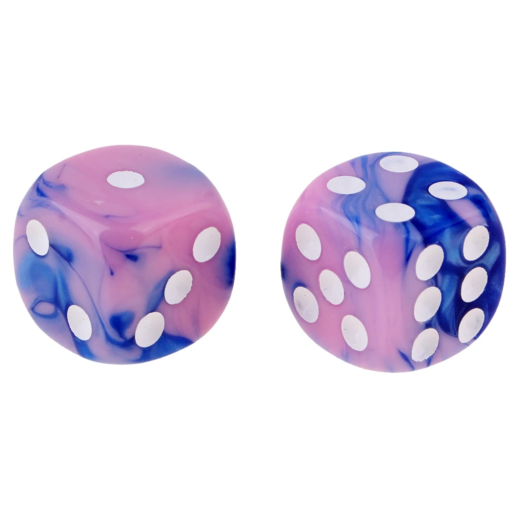 MagiDeal 10pcs 6-Sided Dice Set Bright Colors 16 mm Dice Game Multi-Sided Dice for Board Games Casino Gifts Teaching