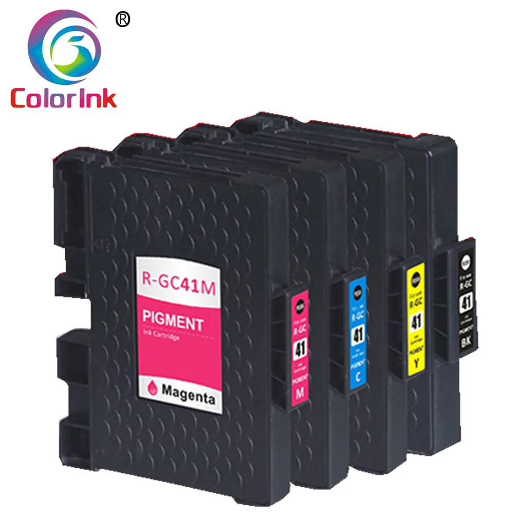 ColoInk 4Packs Compatible pigment ink cartridge for Ricoh GC41 for Ricoh Aficio SG 3110DN