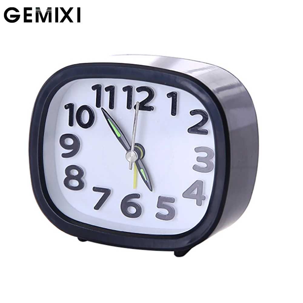 1PC Square Simple rectangle Compact Travel Quartz Beep Alarm Clock Cute Portable Office Decor