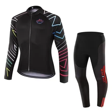 WOLFKEI новинка красочные Весна Ropa Ciclismo Велоспорт Джерси/мотобайк; велорубашка длинные колготки наборы одежды для велоспорта# WK2539