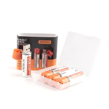 

SORBO AA rechargeable battery 1.5V 1200 mAh USB rechargeable batteries li-ion accumulator battery for RC other power needed
