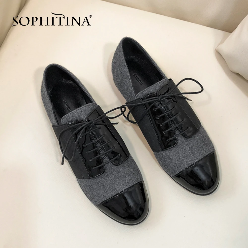 SOPHITINA/Новый стильный низкий каблук Женская обувь на плоской подошве Модная