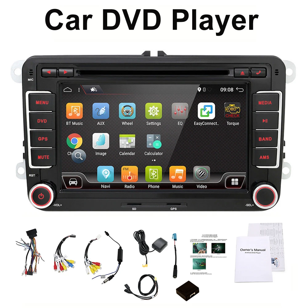 

New ! 7 " 2din Car DVD for VW GOLF 5 Golf 6 POLO PASSAT CC JETTA TIGUAN TOURAN EOS SHARAN SCIROCCO TRANSPORTER T5 CADDY with GPS