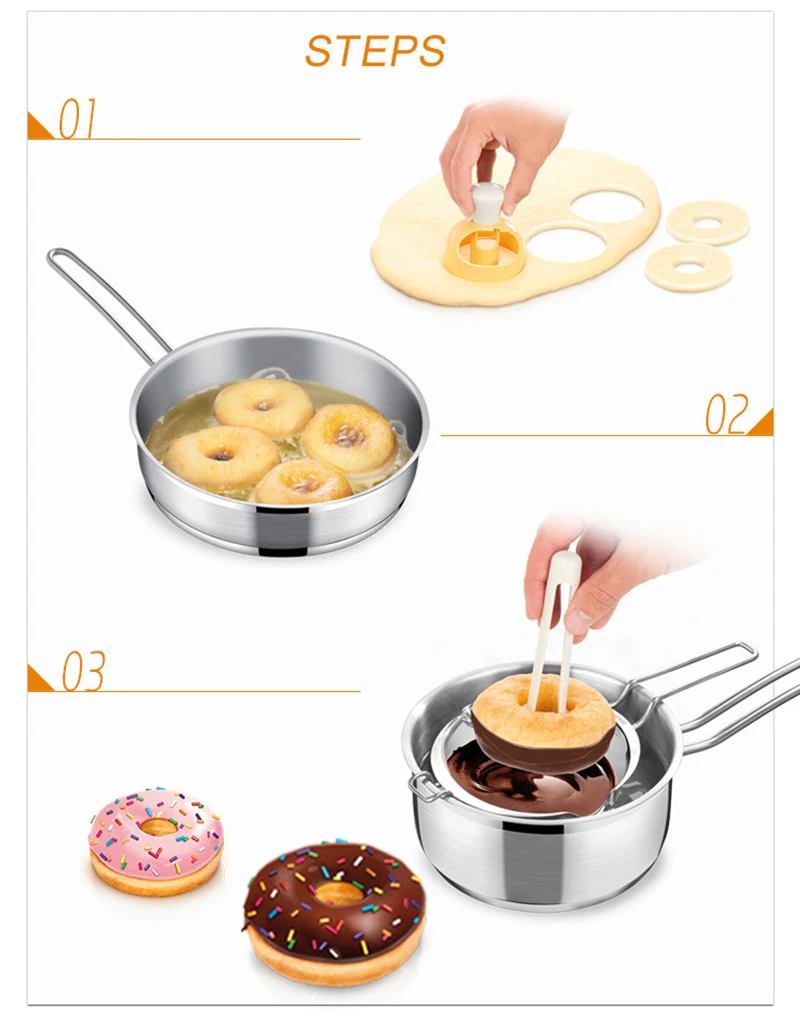 TUUTH Hand Pressure Yellow Donut Mold Kitchen Baking Tools Cute DIY Cake Dessert Molds Cake Decorating Kitchen Tools11