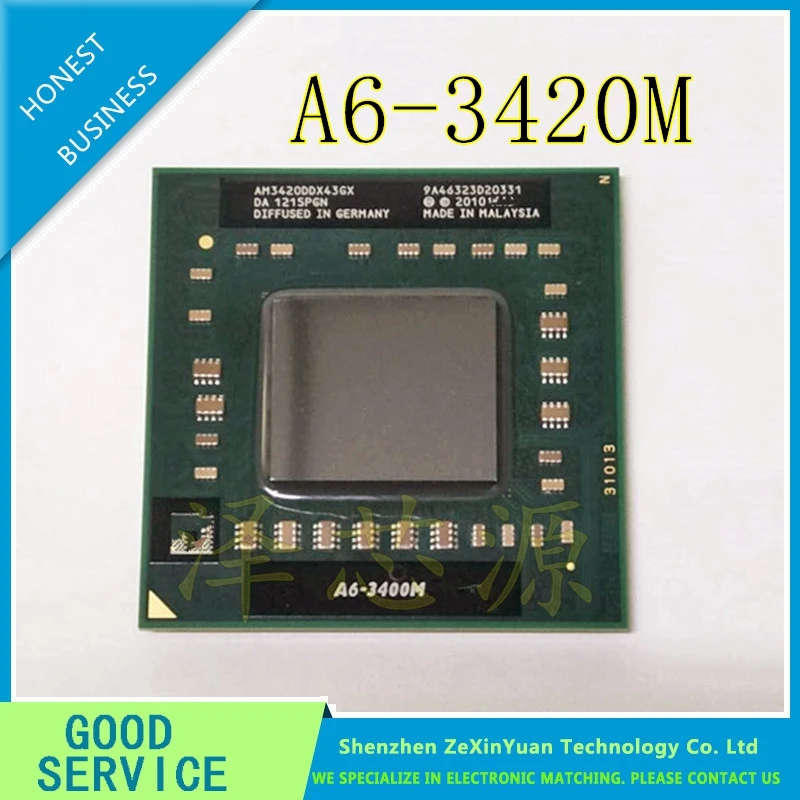 

A6-3420M AM3420DDX43GX A6 3420M PGA Chipset processor laptop a6 3400m
