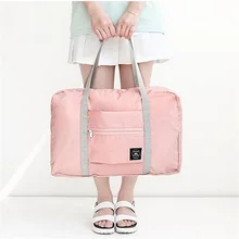 Розовый Складной водостойкий багажный мешок для хранения большой емкости чемодан Повседневная дорожная сумка на плечо сумка-Органайзер Сумка-тоут