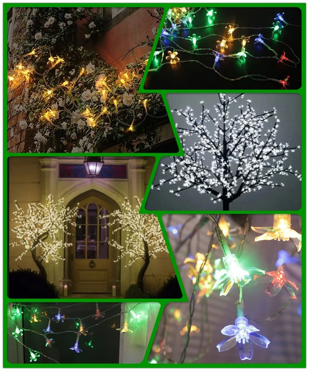 5 м 40 гирлянды светодиодные свет уличная гирлянда Usb Luzes де натальные Cherry Blossom Рождество гирлянды светодиодные ленты для дома Свадебные