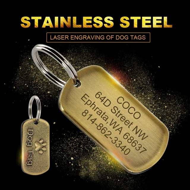 Military Dog Tag for Dogs in Stainless Steel