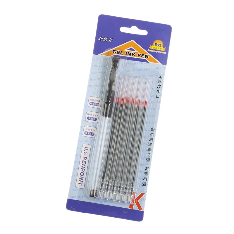 

1 Pen Shell + 6 Refill / Set Gel Pen Shell Pen Reward Students Writing And School Supplies
