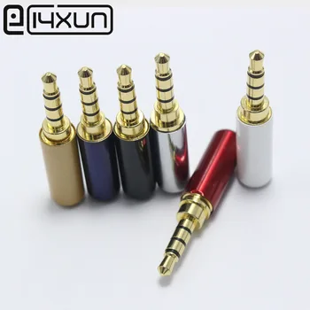

4PCS 3.5 mm Plug Audio Jack 4 Pole Gold Plated Earphone Adapter for DIY Stereo Headset Earphone or Used for Repair Earphone