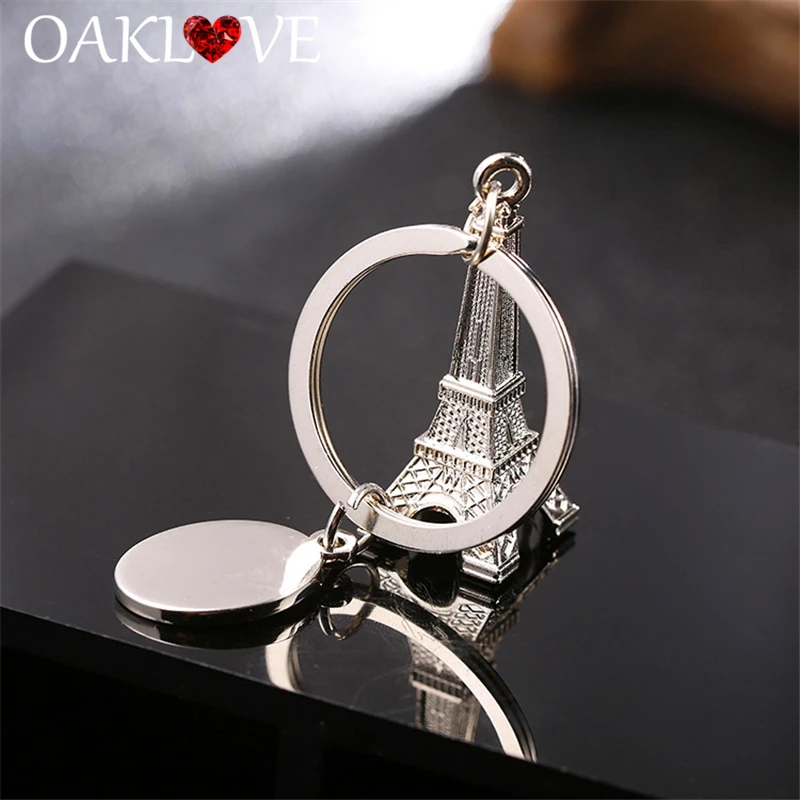 

Metal Keychain Paris Eiffel Tower Key chain Keyring Gifts Customizable Company LOGO