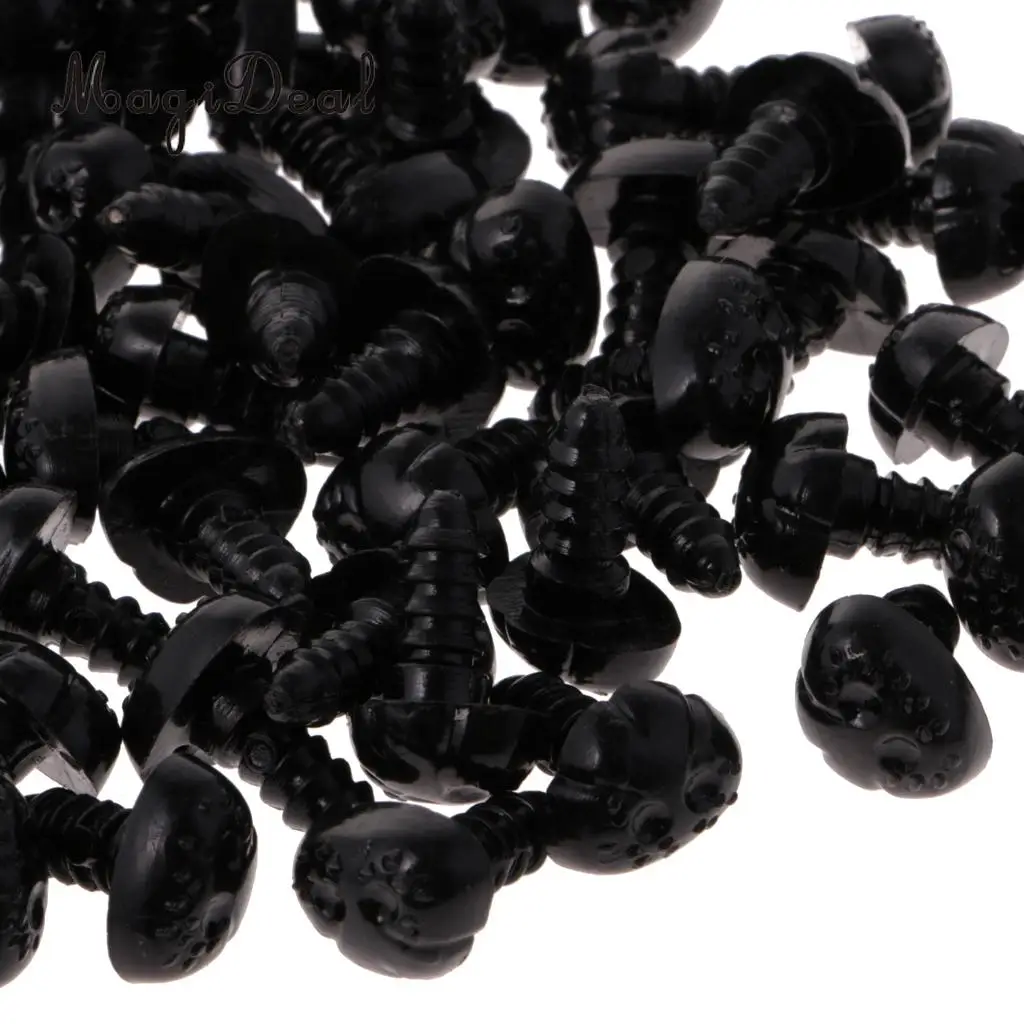 300 Pieces Black Plastic Plush Animal Dog Safety Noses for Teddy Bears Soft Toys Dolls DIY Craft Accessories