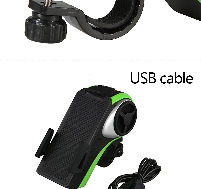 Sale ROCKBROS Waterproof Bicycle Bike Phone Holder Bluetooth Audio MP3 Player Speaker 4400mAh Power Bank Bicycle Ring Bell Bike Light 13