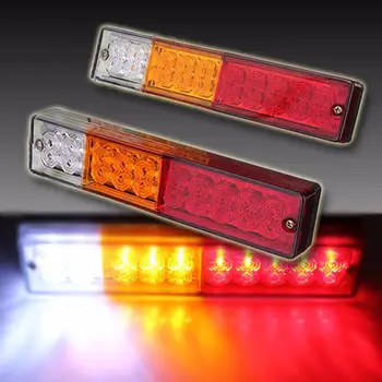 

2 X 20 LED ATV Trailer Truck RV Lorry LED Tail Light Fog Lamps Car Rear Lights Taillight Stop Reverse Brake Turn Signal Lights