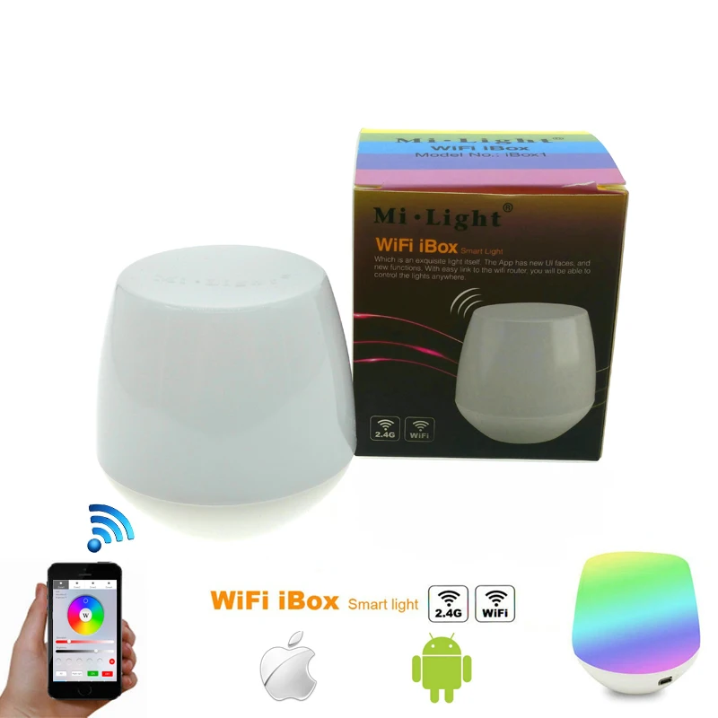 

Mi Light WiFi iBox LED Controller 2.4G Wireless rgb IOS Andriod APP Controller For MiLight RGBW rgb cct LED Bulb Strip Light21